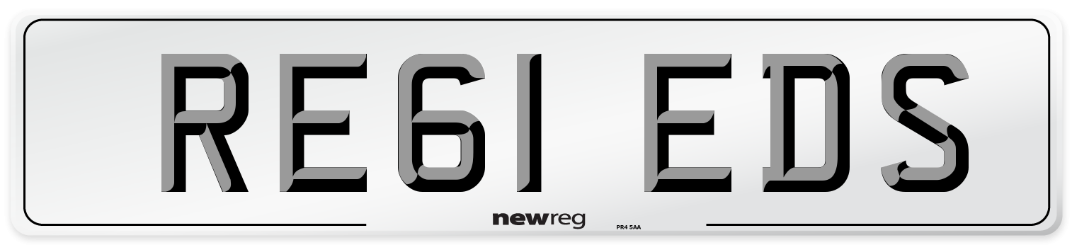 RE61 EDS Number Plate from New Reg